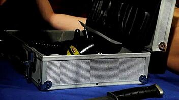 European submissive endures choking and anal drilling