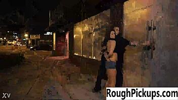 a hardcore slut gets picked up and takes it rough in her ass during intense fucking