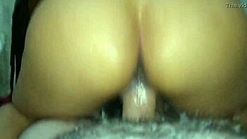 wet pussy dripping while riding hard in reverse cowgirl