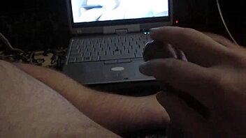 Horny guy cums hard!