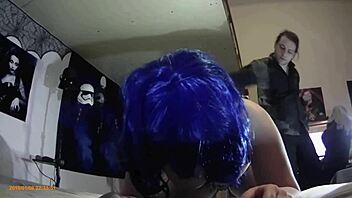 Daddy spanks his sugar baby until she cries and moans