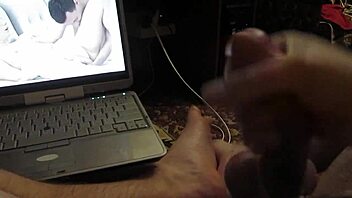 Horny guy cums hard!