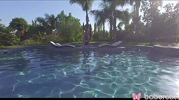 Brunette Tali Dova daydreams of her girlfriend while RUBBING HER HAIRY PUSSY