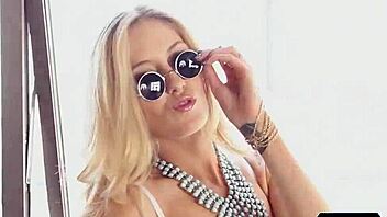 California blonde model Ally's striptease for your pleasure