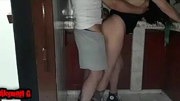 cooking with my hot stepsister in the kitchen before parents arrive