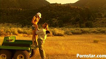 cassie courtland gets fucked outdoors by evan stone and receives a cumshot on her shaved pussy