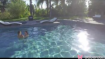 Brunette Tali Dova daydreams of her girlfriend while RUBBING HER HAIRY PUSSY