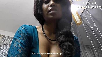 Lily's big tits and hardcore skills impress in this Indian porn video