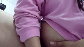 beautiful chloe fingers pussy in kitchen to orgasm pt2