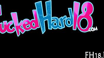 i watched this sexy 18 year old getting drilled hard in every position, her moans echoing as she took it deep