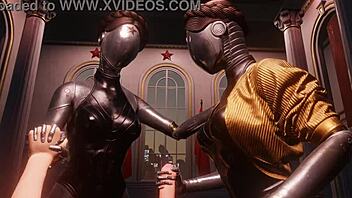Experience the ultimate group sex scene in 3D with the twins