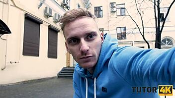 Student Bangs Mature Tutor After Body Drawing!