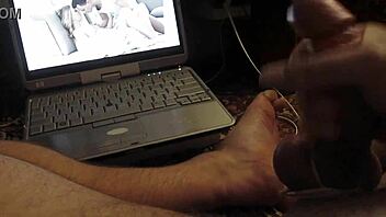 Horny guy cums hard!