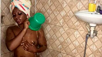 Anita says, 'My pussy is so wet, I'm fingering myself in the bathroom.'