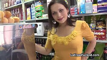 busty latina store clerk wants to try something new
