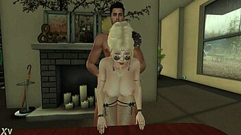 Cute girl with big tits gets naughty on a desk