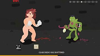 Anime hentai game: Witch squirts and gets creampied in rough sex