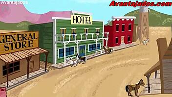 Gay cowboy sheriff gets naughty in cartoon porn