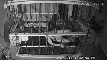 Watch the cagecam feed from the bondage cage!