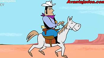 Gay cowboy sheriff gets naughty in cartoon porn