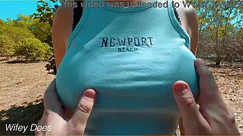 Wow! Grabbing This Hot MILF's Big Tits in Public POV Dare!