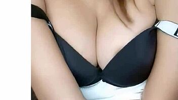 Liloo is totally into caressing her huge tits while masturbating 😍