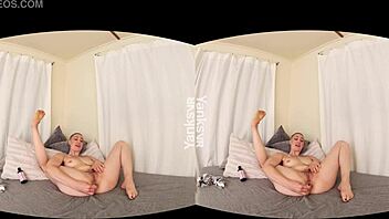 Iris Ives' anal and vaginal orgasm in 3D