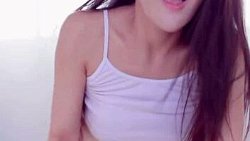 A cute sexy girl poses playfully