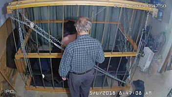 Watch the cagecam feed from the bondage cage!