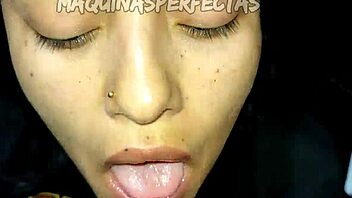 Awesome stranger squirts with pleasure after excellent deepthroat