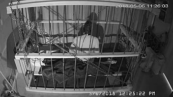 Watch the cagecam feed from the bondage cage!