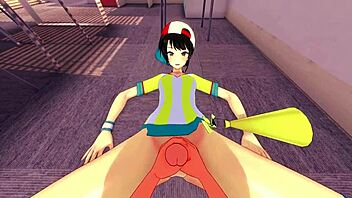 Taker pov - futa oozora subaru's private business meeting with handjob and blowjob. Missionary action follows.