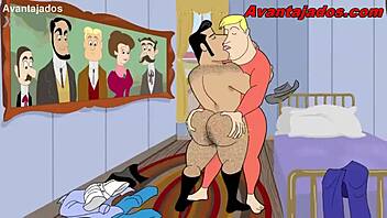 Gay cowboy sheriff gets naughty in cartoon porn