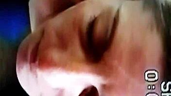 in the steamy encounter, the voluptuous milf receives a huge cumshot facial from her eager partner