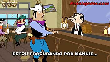 Gay cowboy sheriff gets naughty in cartoon porn