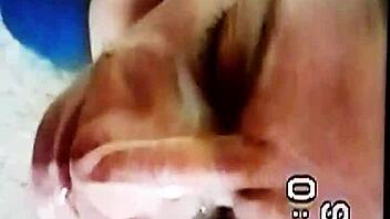 in the steamy encounter, the voluptuous milf receives a huge cumshot facial from her eager partner