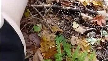 Chubby slut gets publicly humiliated and fucked in the woods