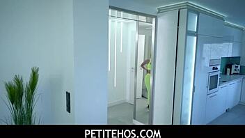 Petite babe Martina Smeraldi gets a hot fuck from a young guy