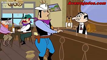 Gay cowboy sheriff gets naughty in cartoon porn