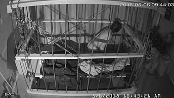 Watch the cagecam feed from the bondage cage!