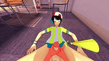 Taker pov - futa oozora subaru's private business meeting with handjob and blowjob. Missionary action follows.