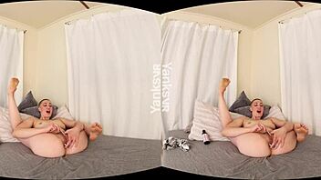 I watch Iris Ives fill both holes with vibrator