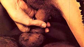 Retro interracial scene with vintage beaver and hairy pussy