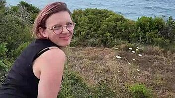 Homemade video of couple's outdoor blowjob in Cyprus