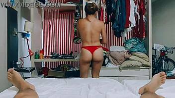 Amateur Latina masturbates to her own video of roleplay with her teacher