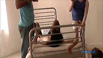 Amelia gets wild in a hot threesome, riding and sucking cocks everywhere.