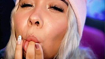 sexy blonde is eager to suck on a hard cock with fat, horny, cock, sexy, colombian, blonde, babe, blowjob, cute, chubby