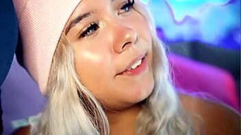 sexy blonde is eager to suck on a hard cock with fat, horny, cock, sexy, colombian, blonde, babe, blowjob, cute, chubby