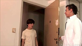 Gay doctor gives patient a thorough examination and fucks him