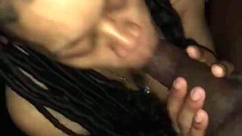 pretty ebony bitch sucks monster bbc hard